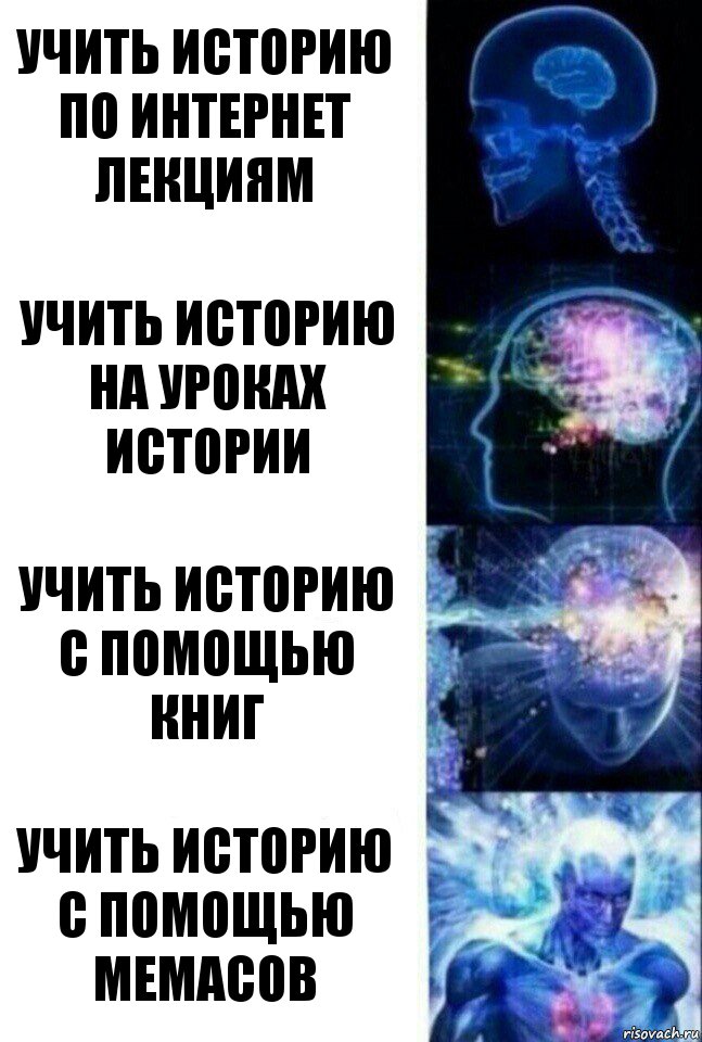Учить историю по интернет лекциям Учить историю на уроках истории Учить историю с помощью книг Учить историю с помощью мемасов, Комикс  Сверхразум