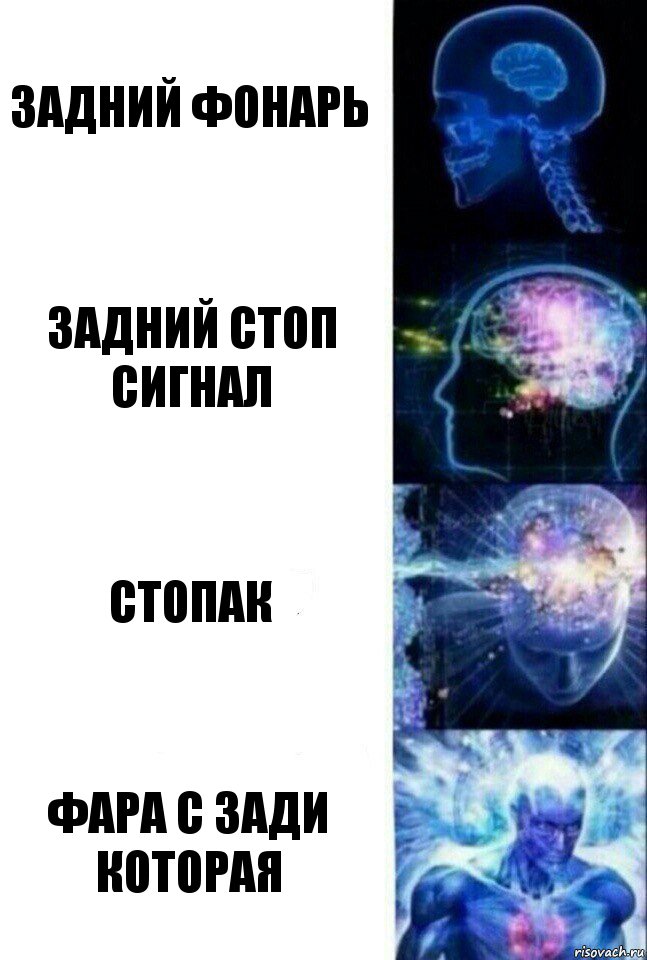 Задний фонарь Задний стоп сигнал Стопак Фара с зади которая, Комикс  Сверхразум