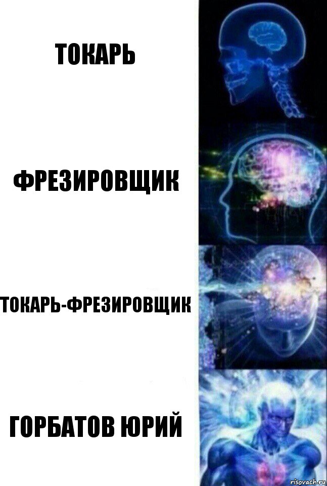 ТОКАРЬ ФРЕЗИРОВЩИК ТОКАРЬ-ФРЕЗИРОВЩИК ГОРБАТОВ ЮРИЙ, Комикс  Сверхразум