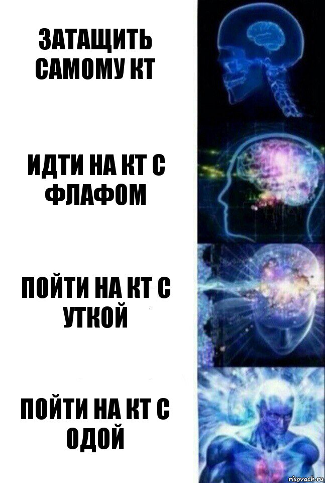 Затащить самому КТ Идти на КТ с Флафом Пойти на Кт с Уткой Пойти на КТ с Одой, Комикс  Сверхразум