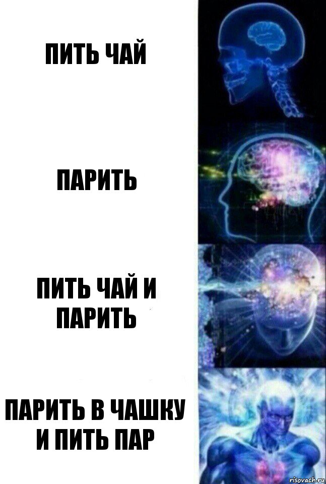 Пить чай Парить Пить чай и парить Парить в чашку и пить пар, Комикс  Сверхразум