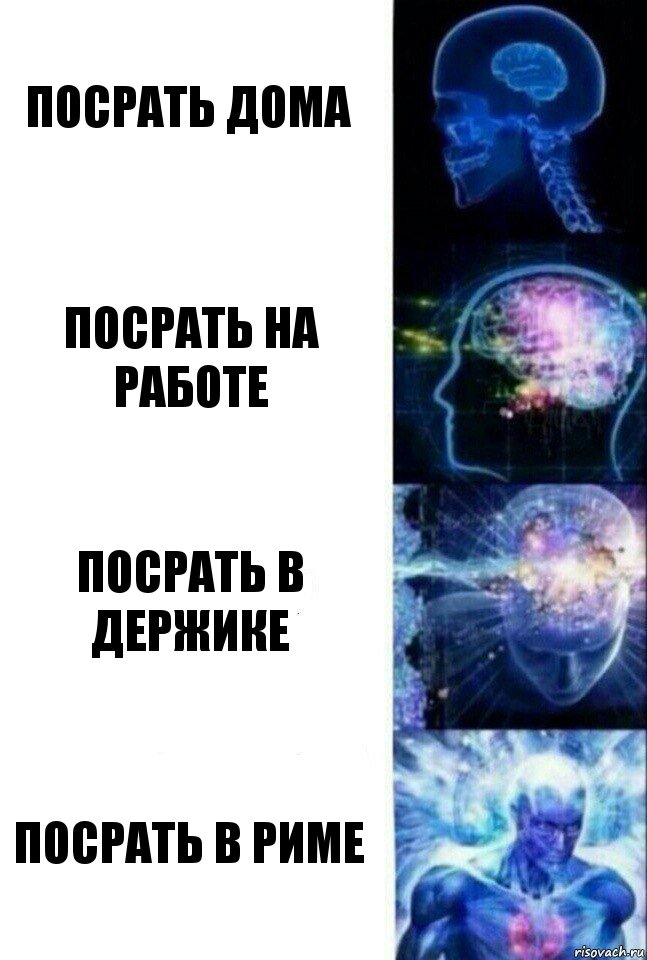 Посрать дома Посрать на работе Посрать в держике Посрать в риме, Комикс  Сверхразум