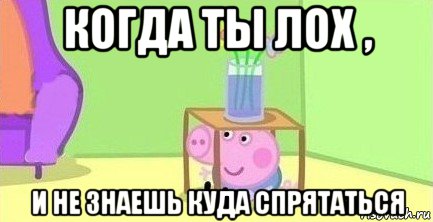 когда ты лох , и не знаешь куда спрятаться