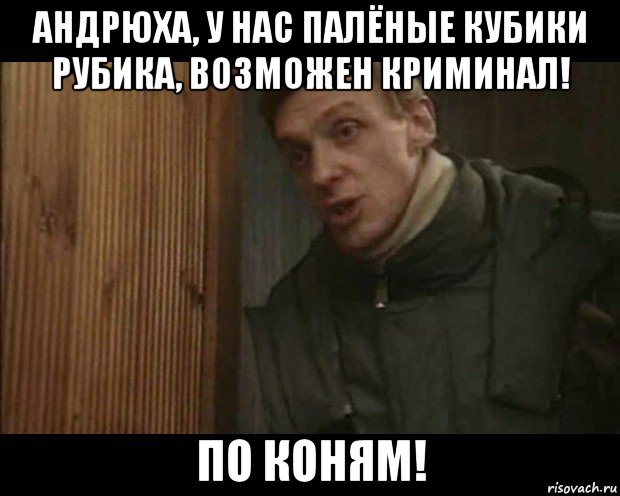 андрюха, у нас палёные кубики рубика, возможен криминал! по коням!