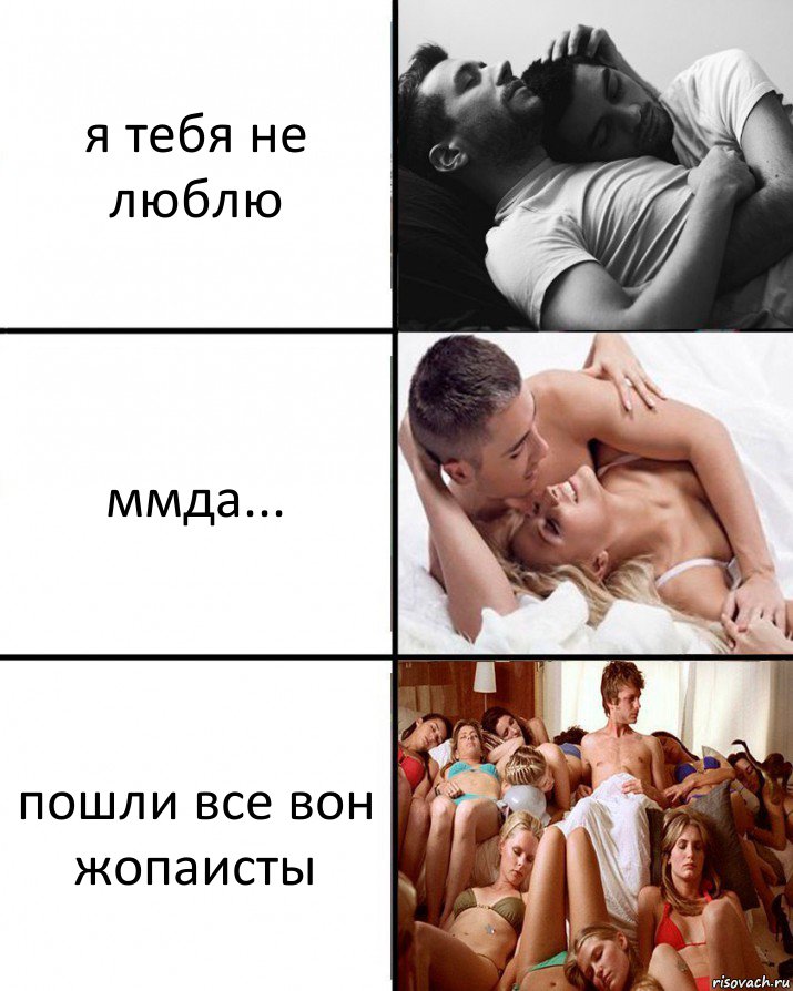 я тебя не люблю ммда... пошли все вон жопаисты