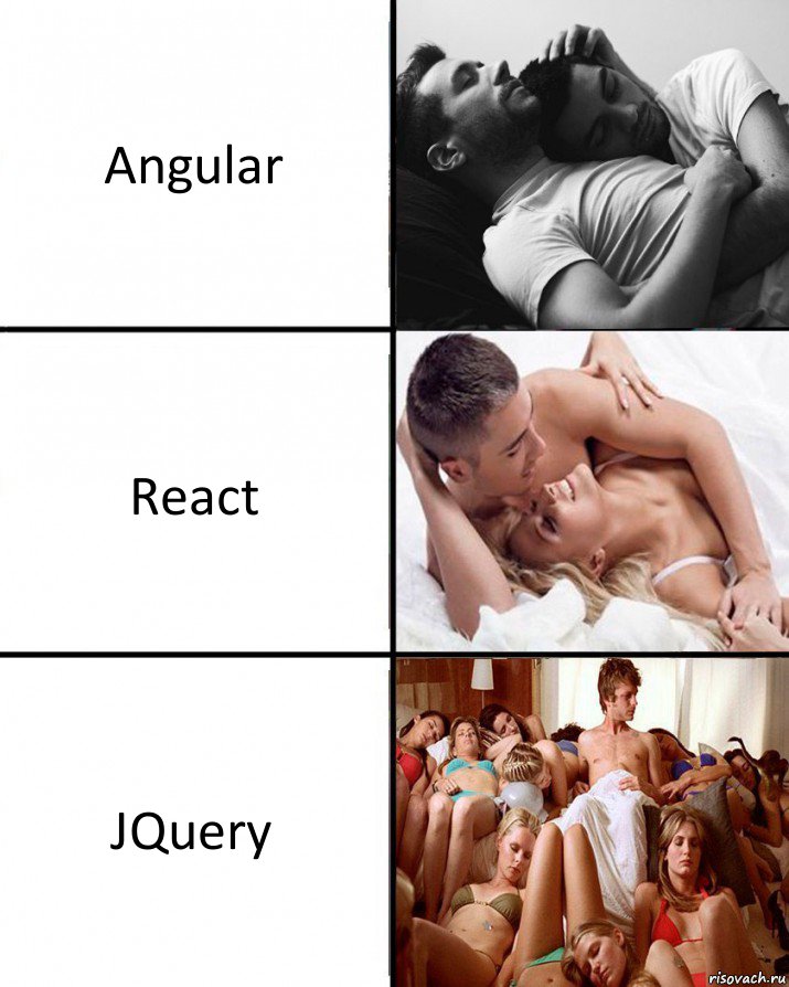 Angular React JQuery, Комикс  Выбор