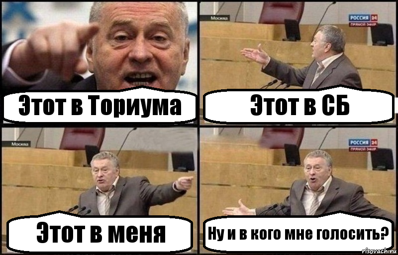 Этот в Ториума Этот в СБ Этот в меня Ну и в кого мне голосить?, Комикс Жириновский