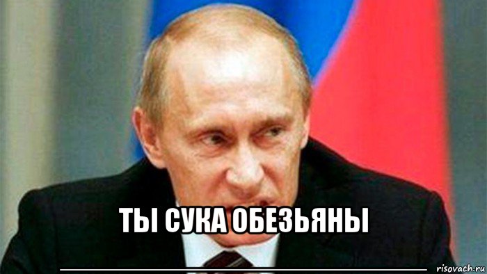  ты сука обезьяны ______________________, Мем ЗЛОЙ - Путин