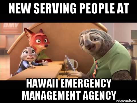 new serving people at hawaii emergency management agency