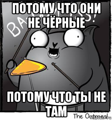потому что они не чёрные потому что ты не там