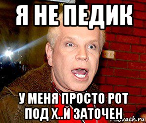 я не педик у меня просто рот под х..й заточен, Мем Борис Моисеев