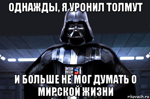 однажды, я уронил толмут и больше не мог думать о мирской жизни, Мем Дарт Вейдер