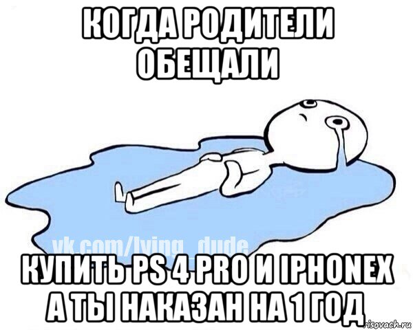 когда родители обещали купить ps 4 pro и iphonex а ты наказан на 1 год, Мем Этот момент когда