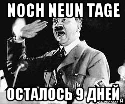 noch neun tage осталось 9 дней, Мем Гитлер