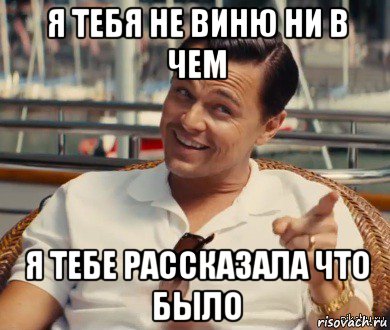 я тебя не виню ни в чем я тебе рассказала что было, Мем Хитрый Гэтсби