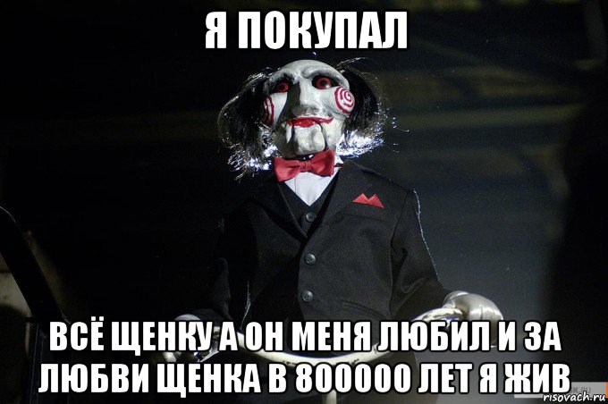 я покупал всё щенку а он меня любил и за любви щенка в 800000 лет я жив