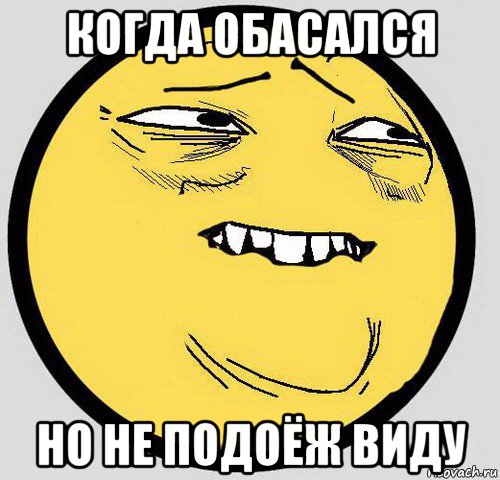 когда обасался но не подоёж виду, Мем Мемас