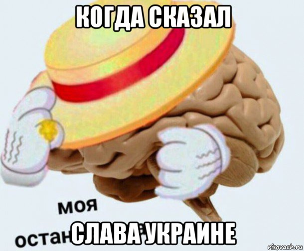 когда сказал слава украине, Мем   Моя остановочка мозг