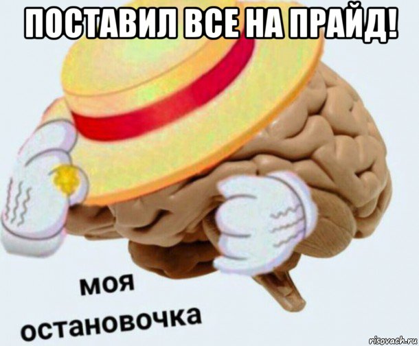 поставил все на прайд! , Мем   Моя остановочка мозг