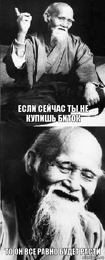 Если сейчас ты не купишь биток То он все равно будет расти, Комикс  Мудрости