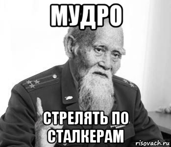 мудро стрелять по сталкерам