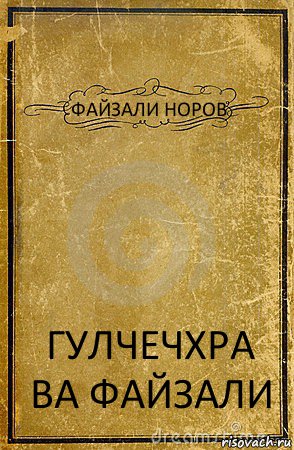 ФАЙЗАЛИ НОРОВ ГУЛЧЕЧХРА ВА ФАЙЗАЛИ, Комикс обложка книги