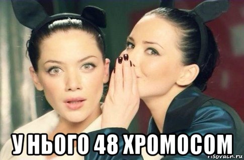  у нього 48 хромосом, Мем  Он