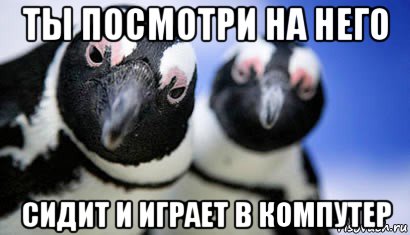 ты посмотри на него сидит и играет в компутер