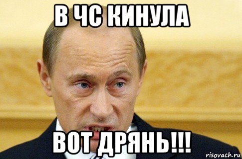 в чс кинула вот дрянь!!!, Мем путин