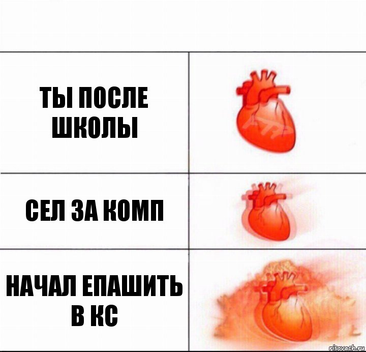 Ты после школы Сел за комп Начал епашить в кс, Комикс  Расширяюшее сердце