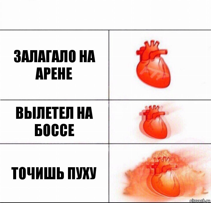 залагало на арене вылетел на боссе точишь пуху, Комикс  Расширяюшее сердце