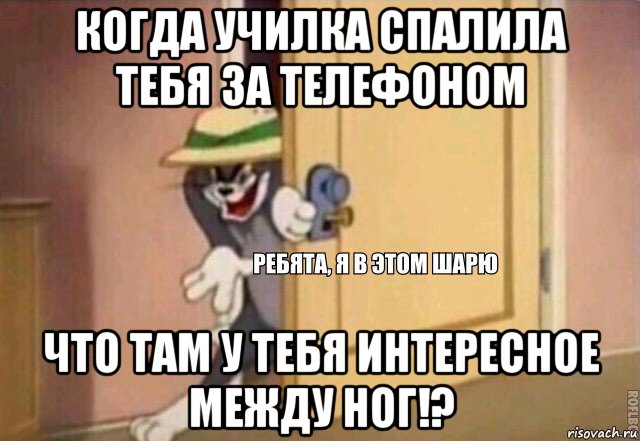 когда училка спалила тебя за телефоном что там у тебя интересное между ног!?, Мем    Ребята я в этом шарю