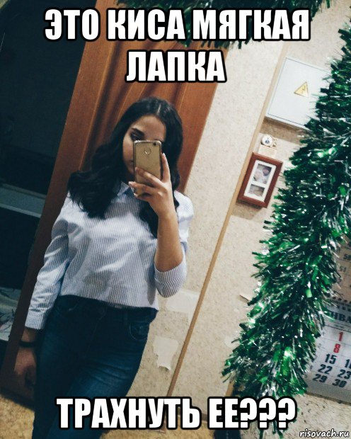 это киса мягкая лапка трахнуть ее???