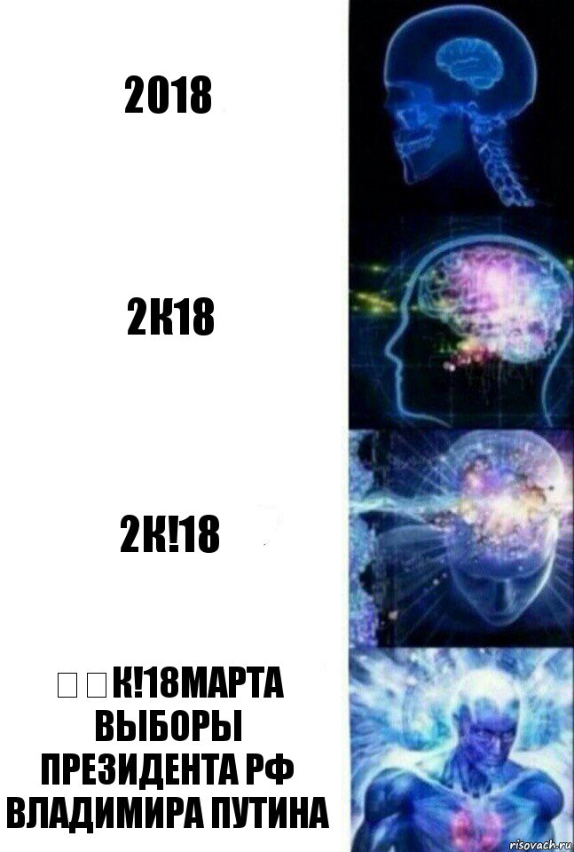 2018 2к18 2к!18 Ⅱ️к!18марта выборы президента РФ Владимира Путина, Комикс  Сверхразум