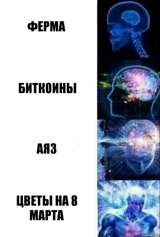 ферма биткоины Аяз Цветы на 8 марта, Комикс  Сверхразум