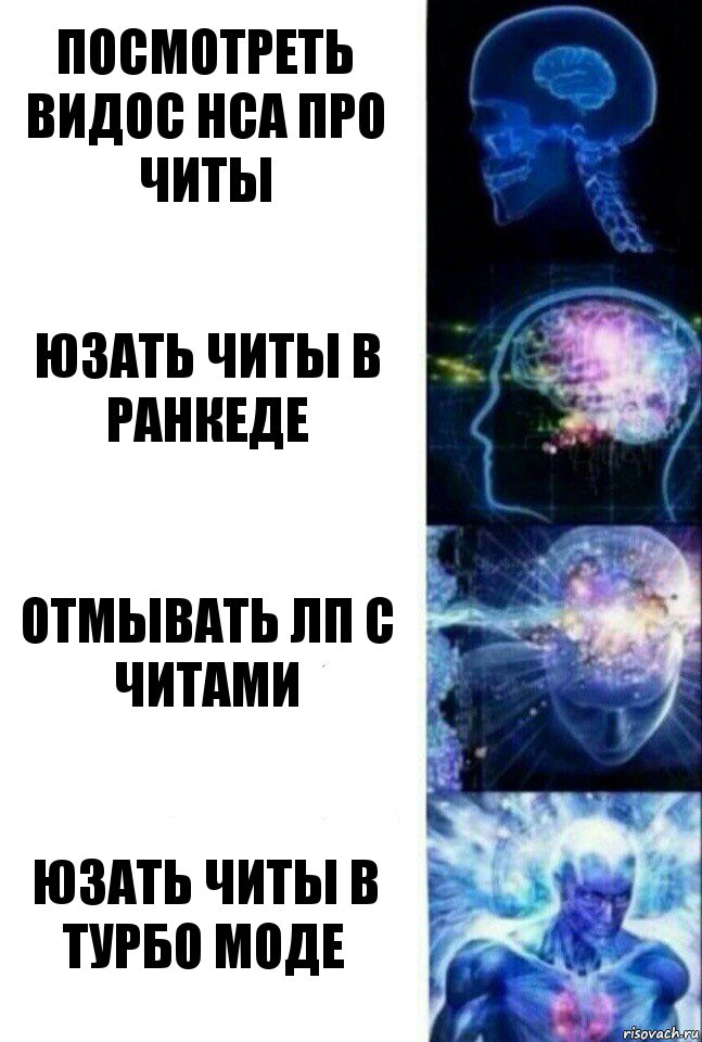 посмотреть видос НСа про читы юзать читы в ранкеде отмывать лп с читами юзать читы в турбо моде, Комикс  Сверхразум