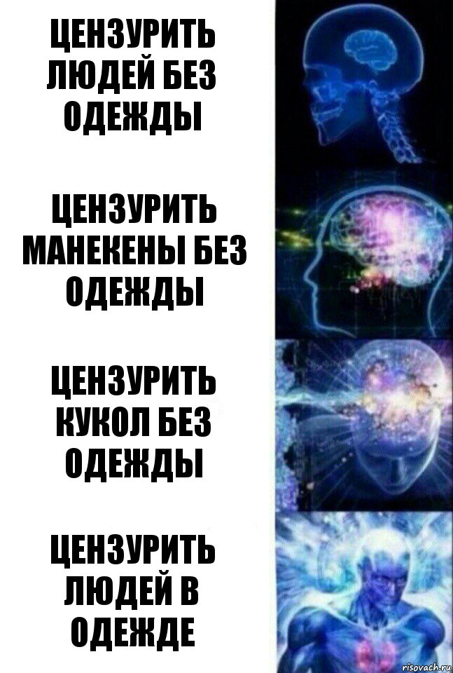 Цензурить людей без одежды Цензурить манекены без одежды Цензурить кукол без одежды Цензурить людей в одежде, Комикс  Сверхразум