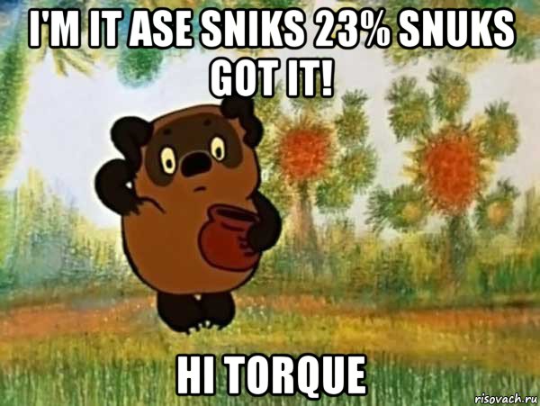 i'm it ase sniks 23% snuks got it! hi torque, Мем Винни пух чешет затылок