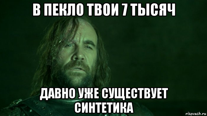 в пекло твои 7 тысяч давно уже существует синтетика, Мем 321