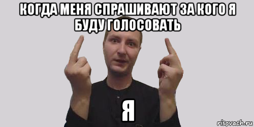 когда меня спрашивают за кого я буду голосовать я, Мем Алексвэн