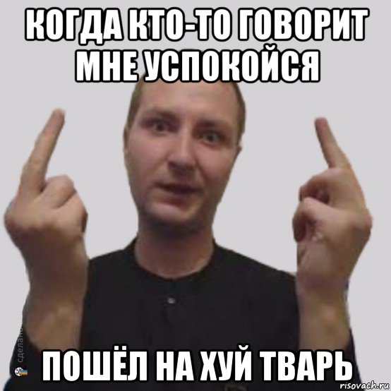 когда кто-то говорит мне успокойся пошёл на хуй тварь, Мем Алексвэн