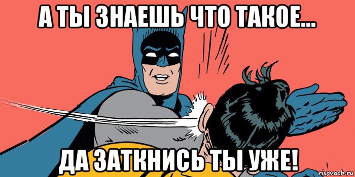 а ты знаешь что такое... да заткнись ты уже!