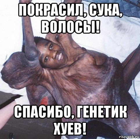 покрасил, сука, волосы! спасибо, генетик хуев!, Мем Делил на ноль