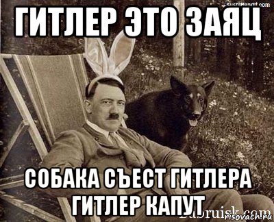 гитлер это заяц собака съест гитлера гитлер капут
