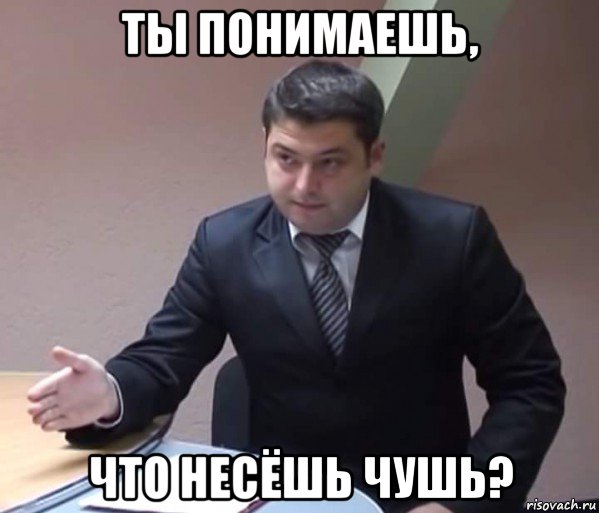 ты понимаешь, что несёшь чушь?