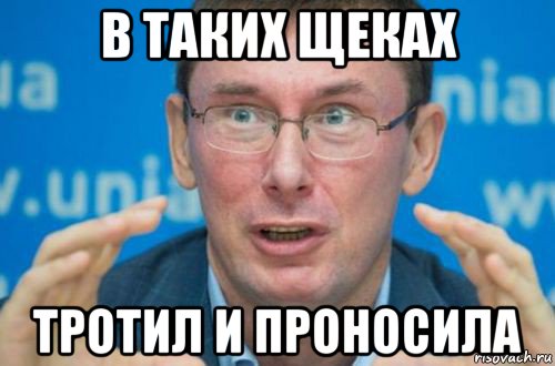 в таких щеках тротил и проносила