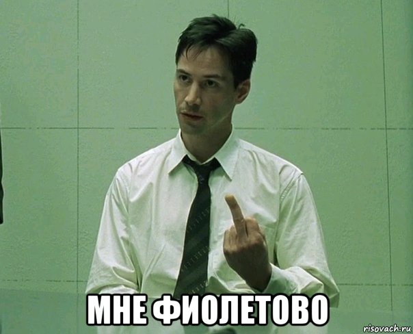  мне фиолетово, Мем Матрица