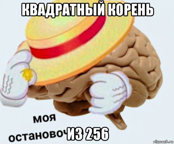 квадратный корень из 256