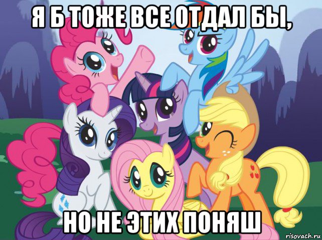 я б тоже все отдал бы, но не этих поняш, Мем My little pony