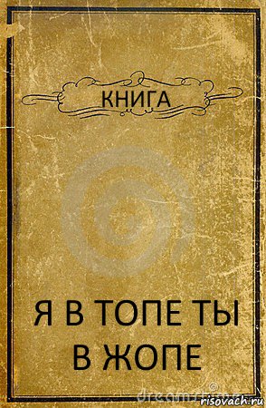 КНИГА Я В ТОПЕ ТЫ В ЖОПЕ, Комикс обложка книги